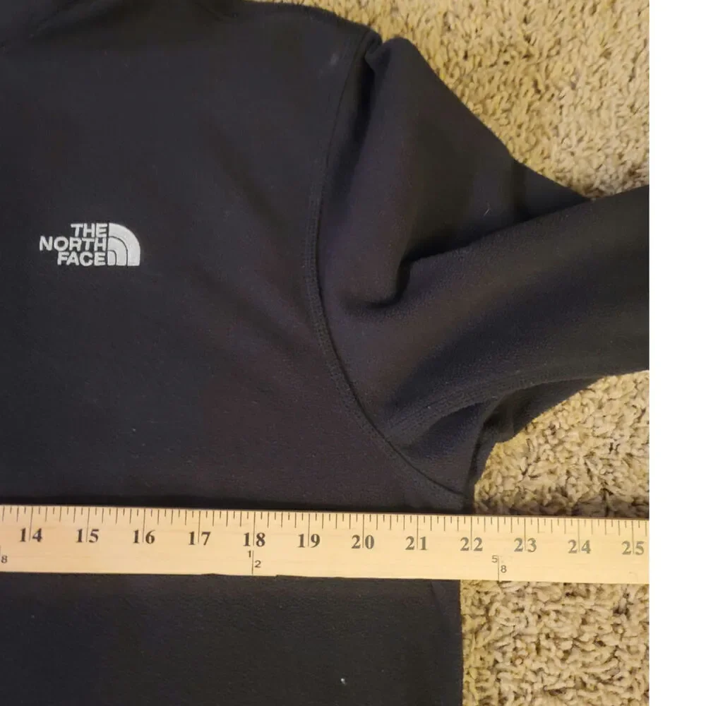 THE NORTH FACE 1/4 ZIP FLEECE IN BLACK, SZ LARGE